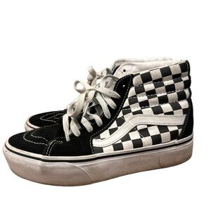 Women’s Vans SK8-HI Platform 2.0 'Checkerboard - Black White'